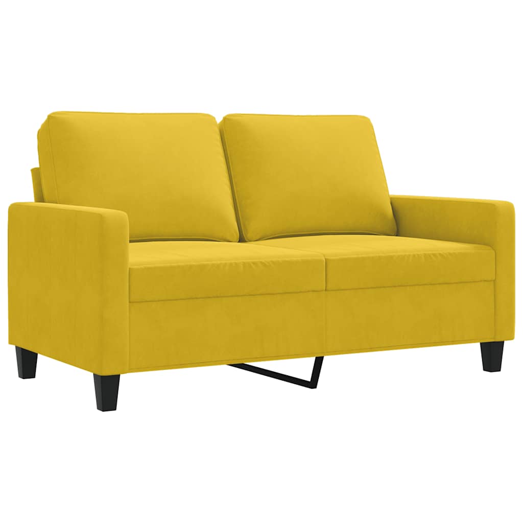 Dvosjed žuti 120 cm baršunasti