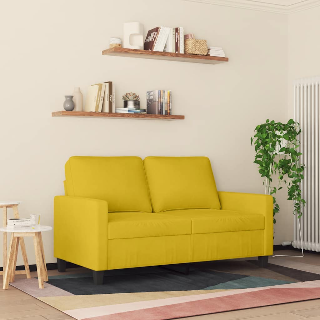 Dvosjed žuti 120 cm baršunasti