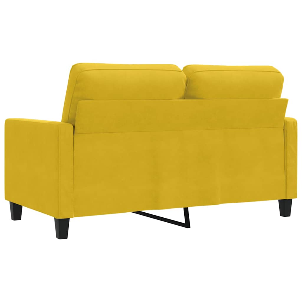 Dvosjed žuti 120 cm baršunasti
