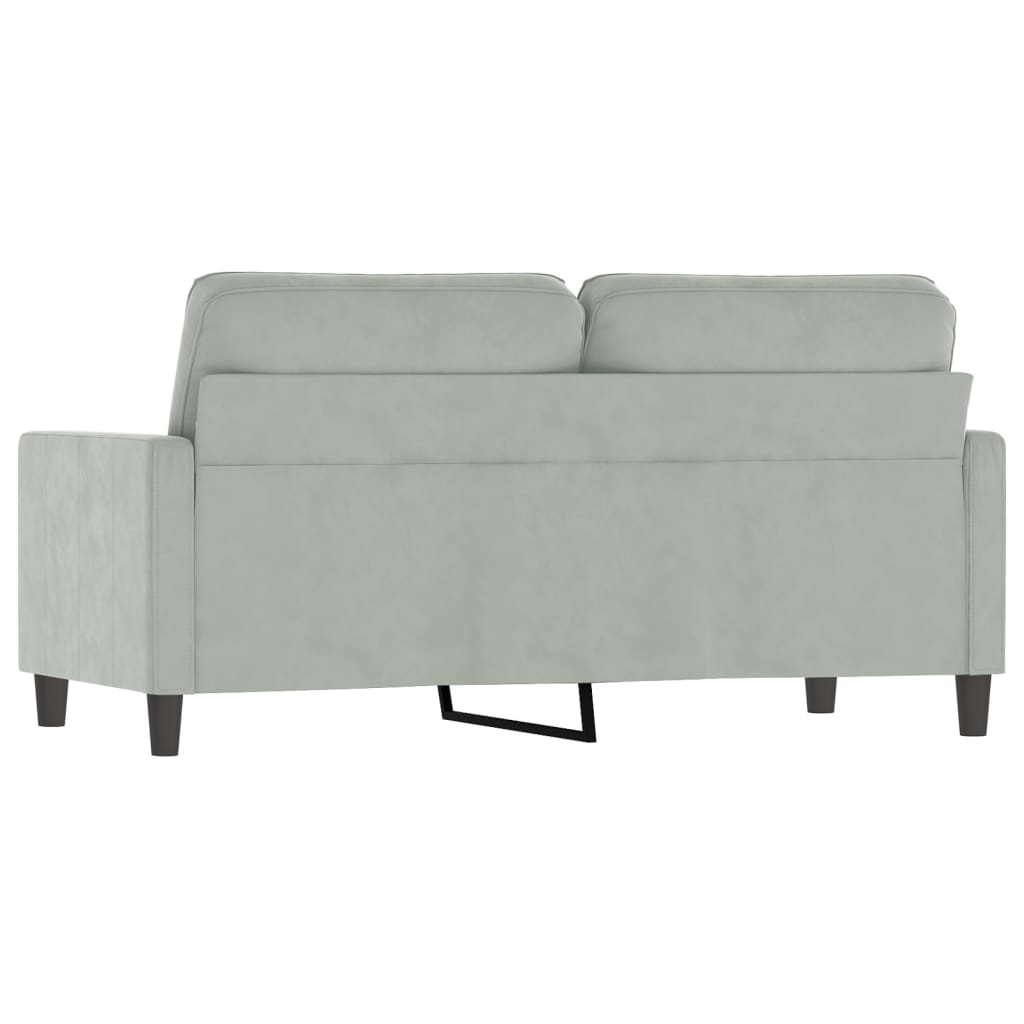 Dvosjed Svjetlosiva 140 cm baršunasti