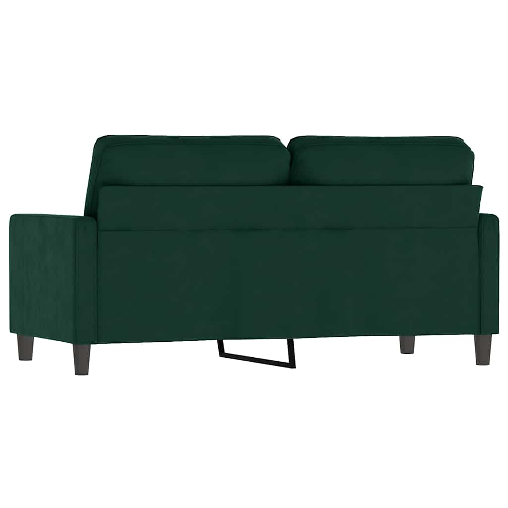 Dvosjed tamnozeleni 140 cm baršunasti