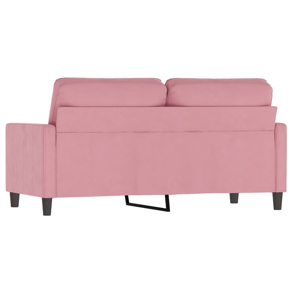 Dvosjed ružičasti 140 cm baršunasti