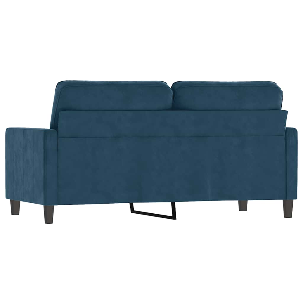 Dvosjed plavi 140 cm baršunasti