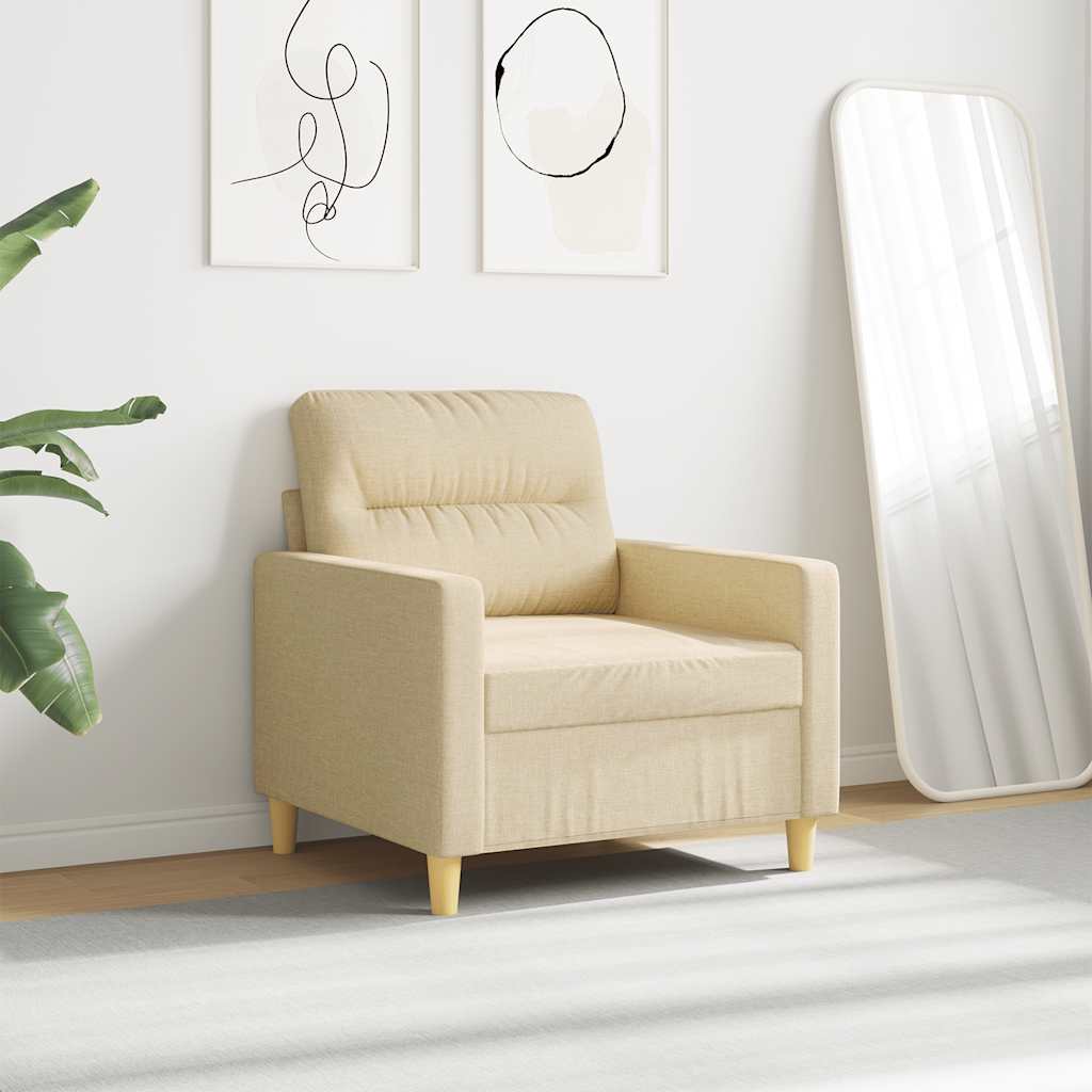 Fotelja krem 60 cm Tkanina