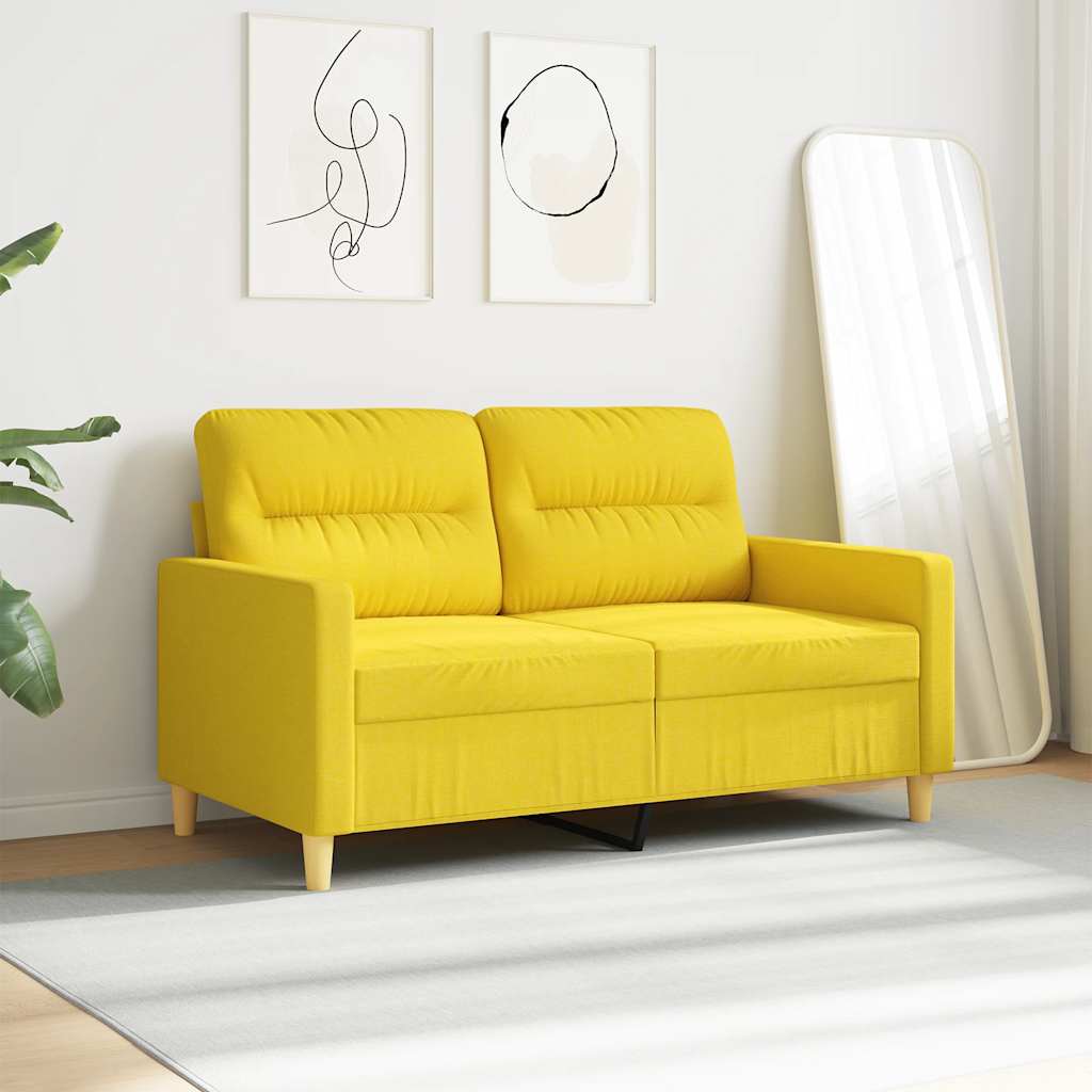 Dvosjed od tkanine svjetložuti 120 cm