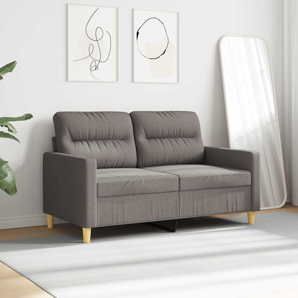 Dvosjed od tkanine smeđesivi 120 cm