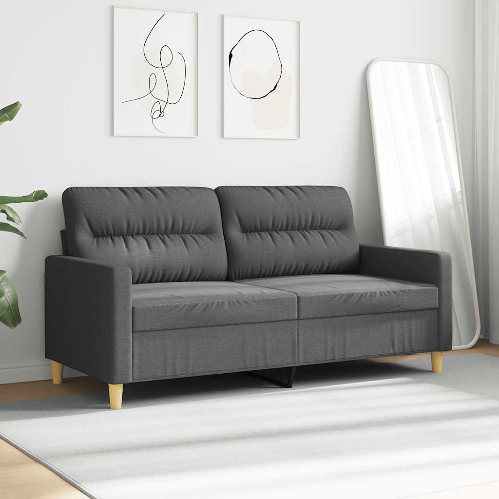 Dvosjed od tkanine tamnosivi 140 cm