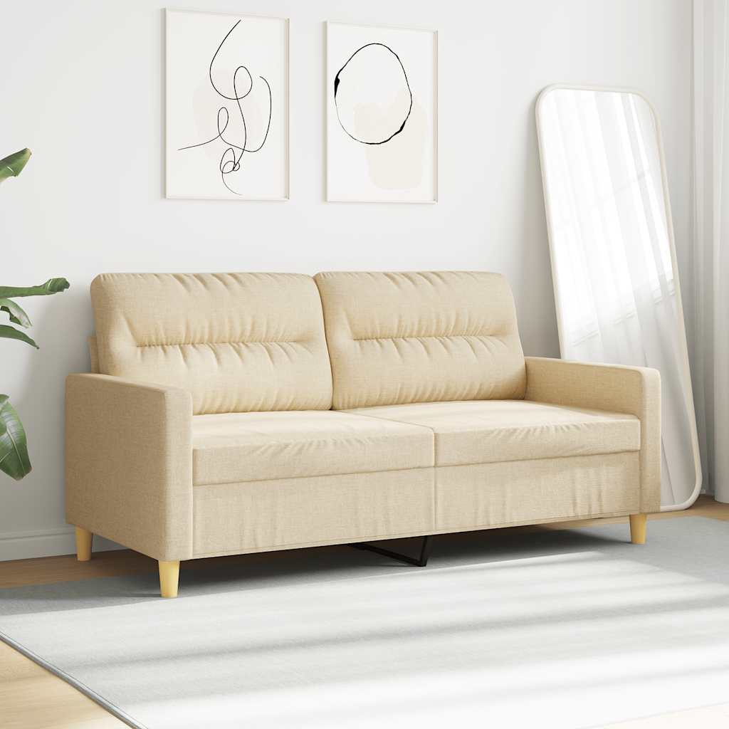 Dvosjed od tkanine krem 140 cm