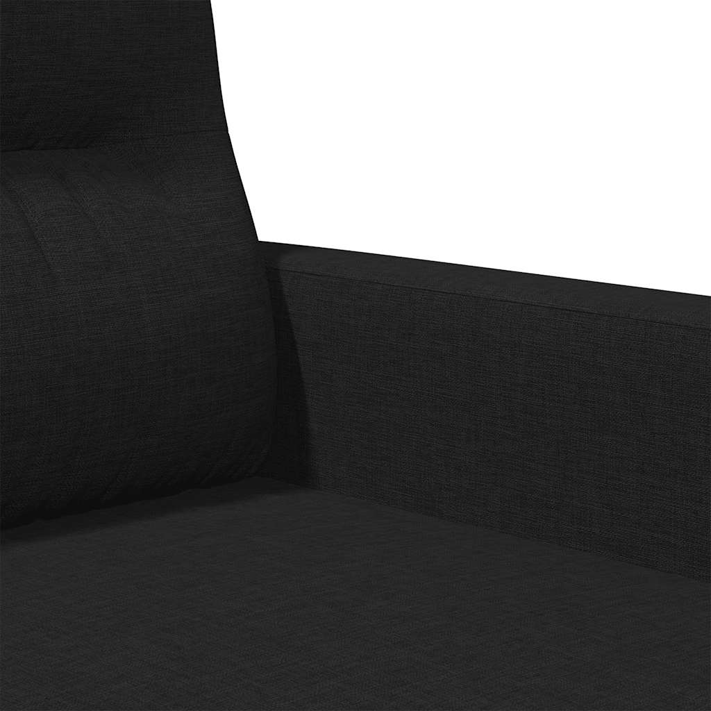 Dvosjed od tkanine crni 140 cm
