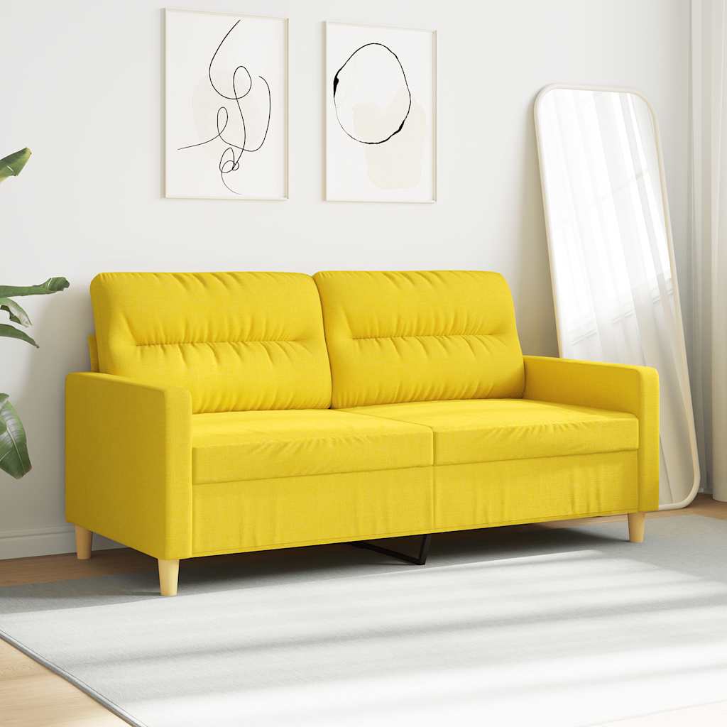 Dvosjed od tkanine svjetložuti 140 cm