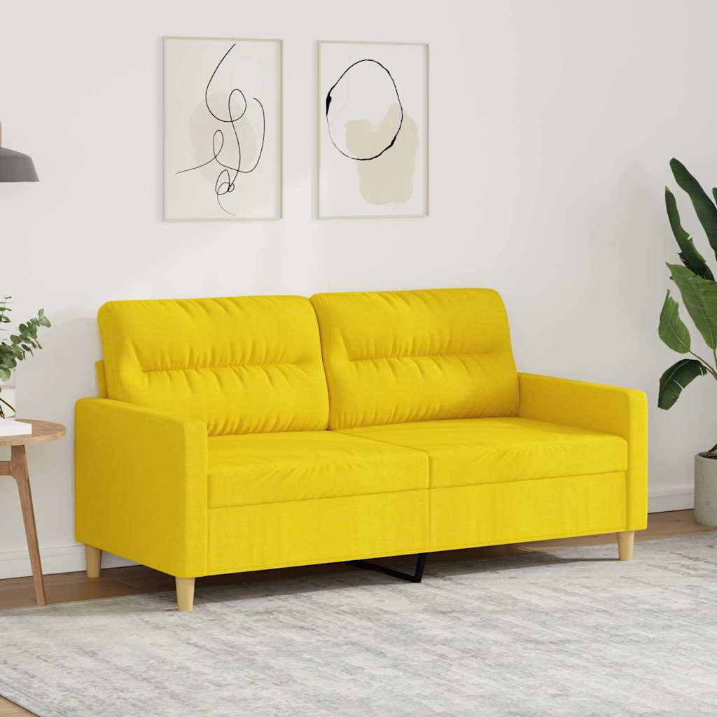 Dvosjed od tkanine svjetložuti 140 cm