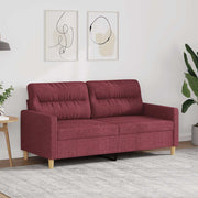Dvosjed od tkanine crvena boja vina 140 cm