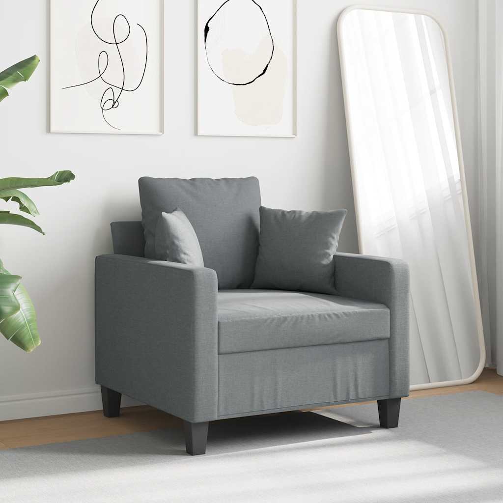 Fotelja svjetlosiva 60 cm od tkanine