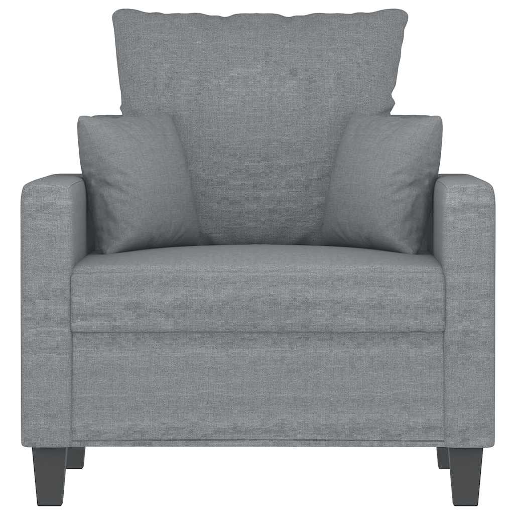 Fotelja svjetlosiva 60 cm od tkanine
