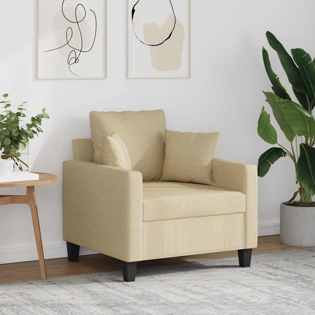 Fotelja krem 60 cm Tkanina