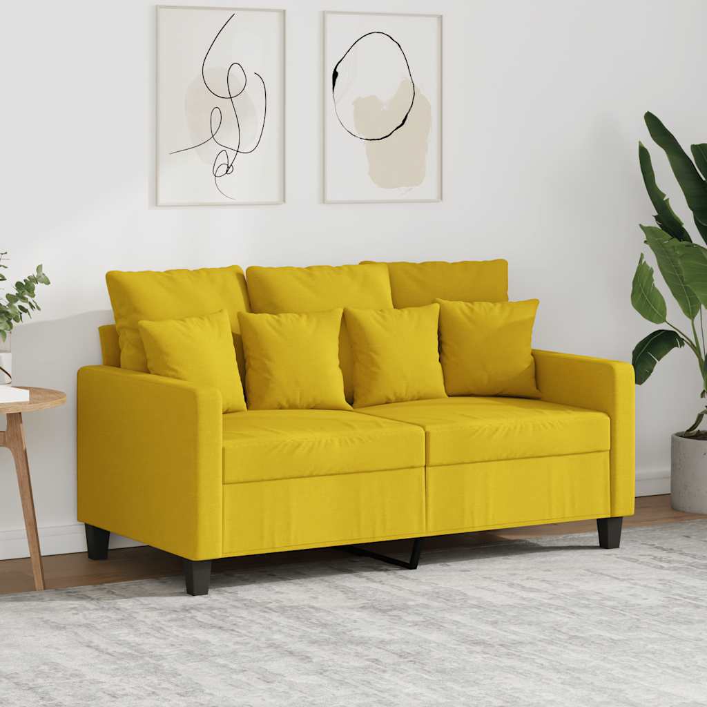 Dvosjed od tkanine svjetložuti 120 cm