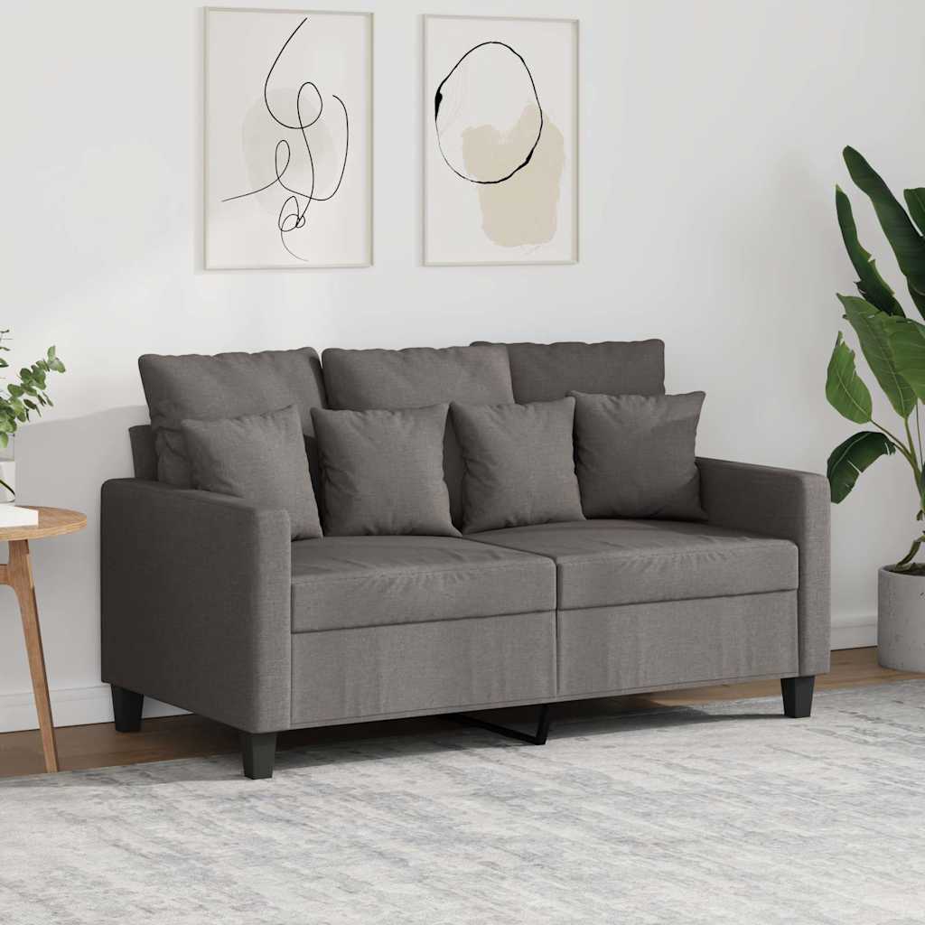 Dvosjed od tkanine smeđesivi 120 cm