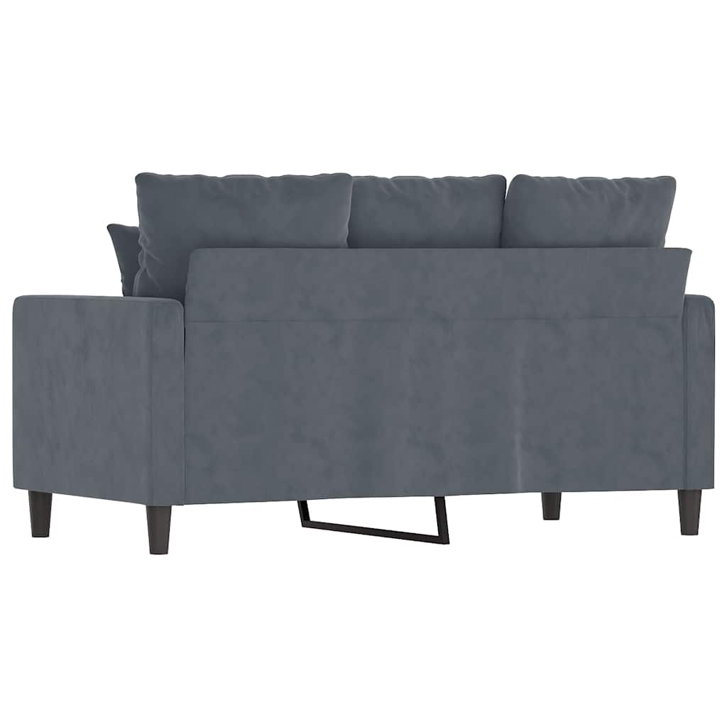 Dvosjed tamnosivi 120 cm baršunasti