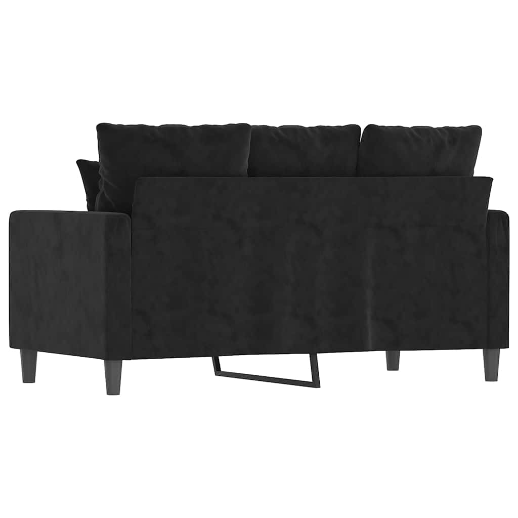 Dvosjed crni 120 cm baršunasti