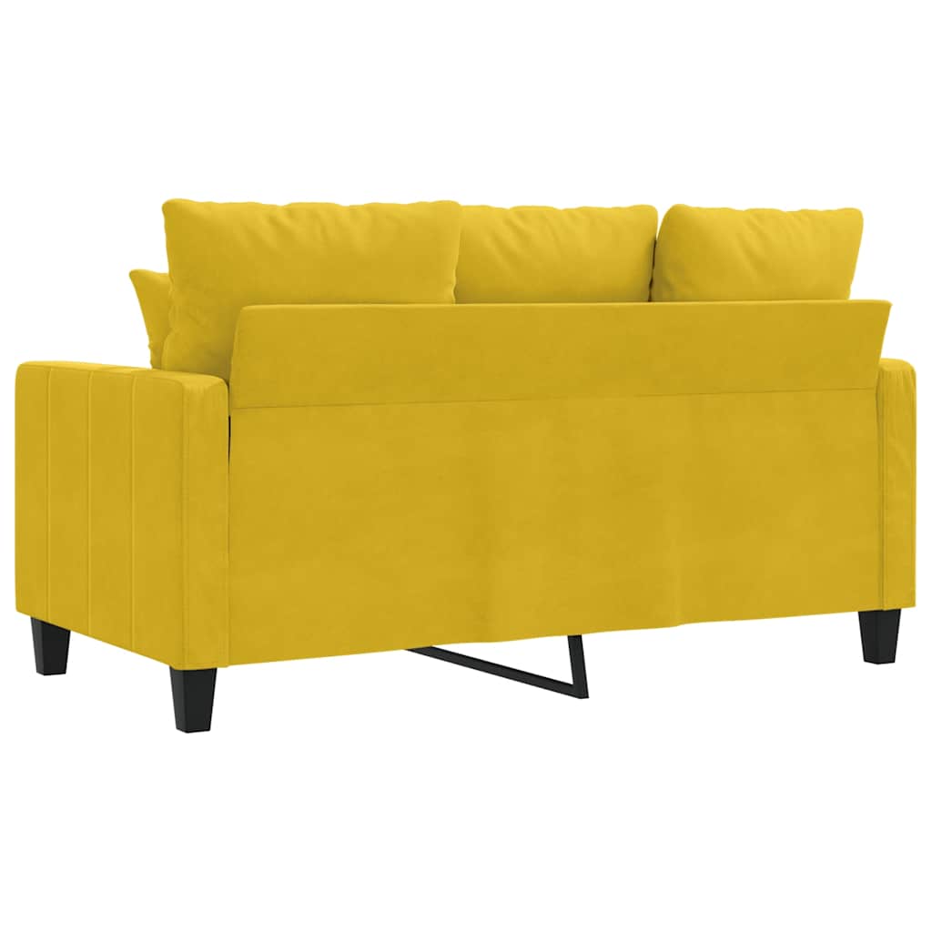Dvosjed žuti 120 cm baršunasti