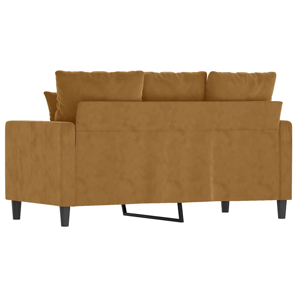 Dvosjed smeđi 120 cm baršunasti