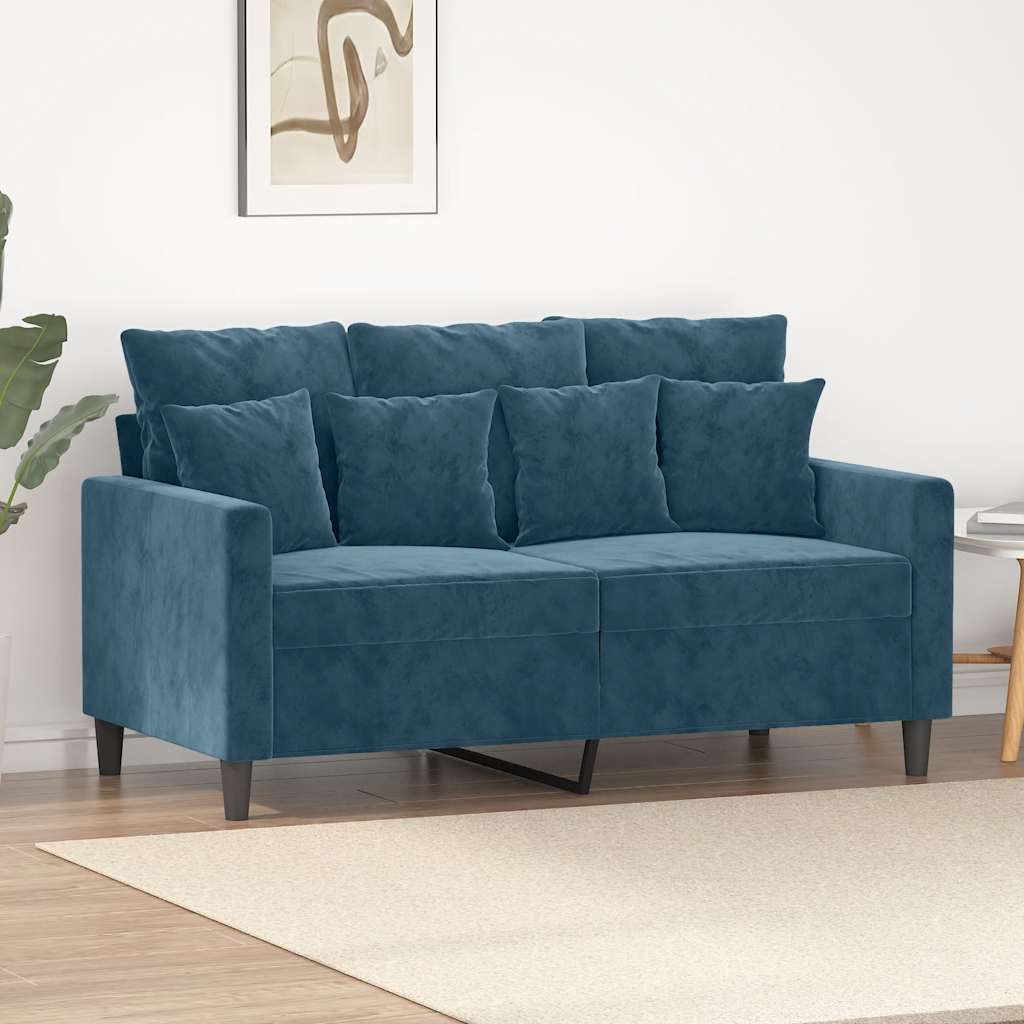 Dvosjed Plava 120 cm baršunasti