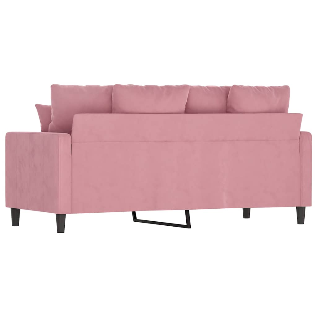Dvosjed ružičasti 140 cm baršunasti