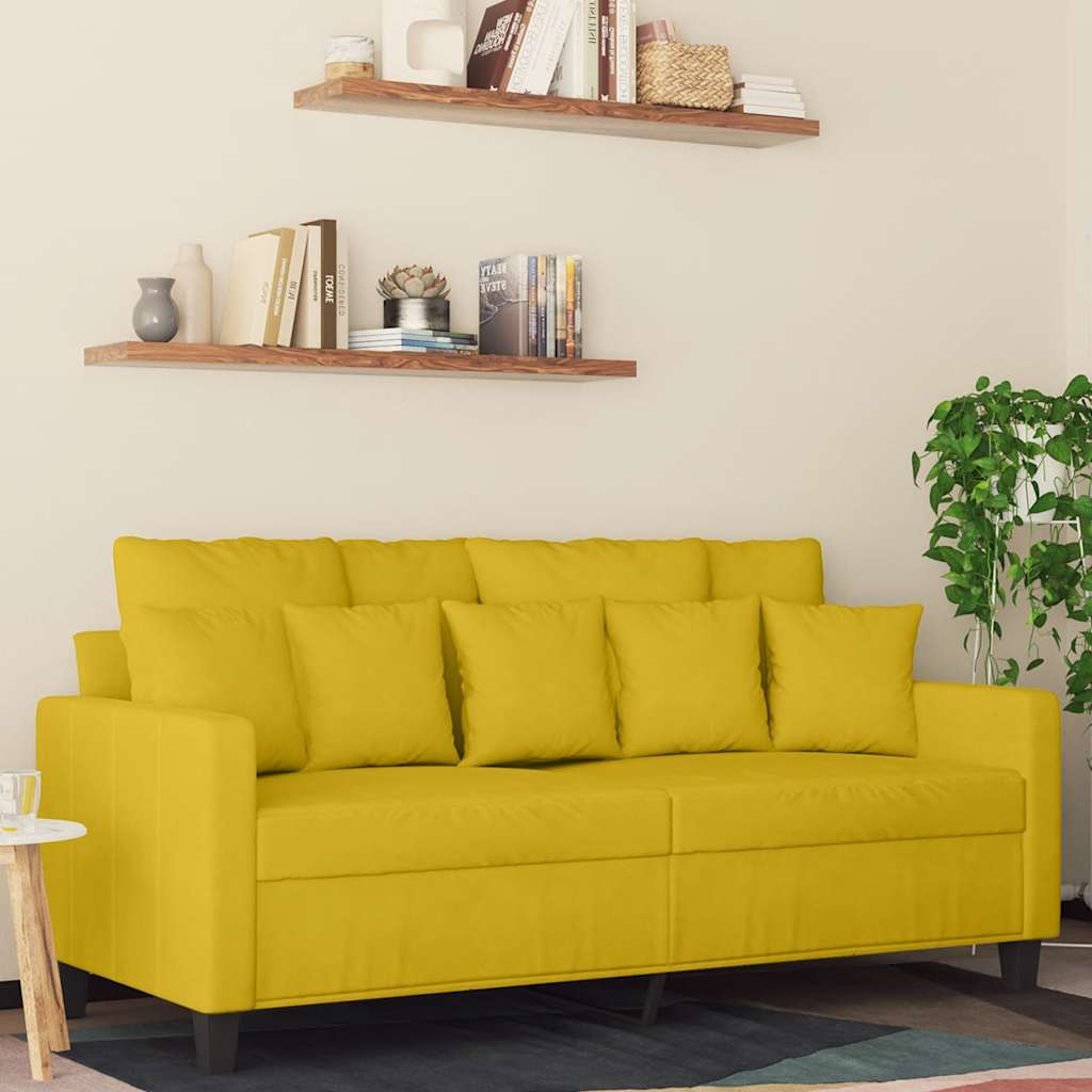Dvosjed žuti 140 cm baršunasti