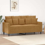 Dvosjed smeđi 140 cm baršunasti