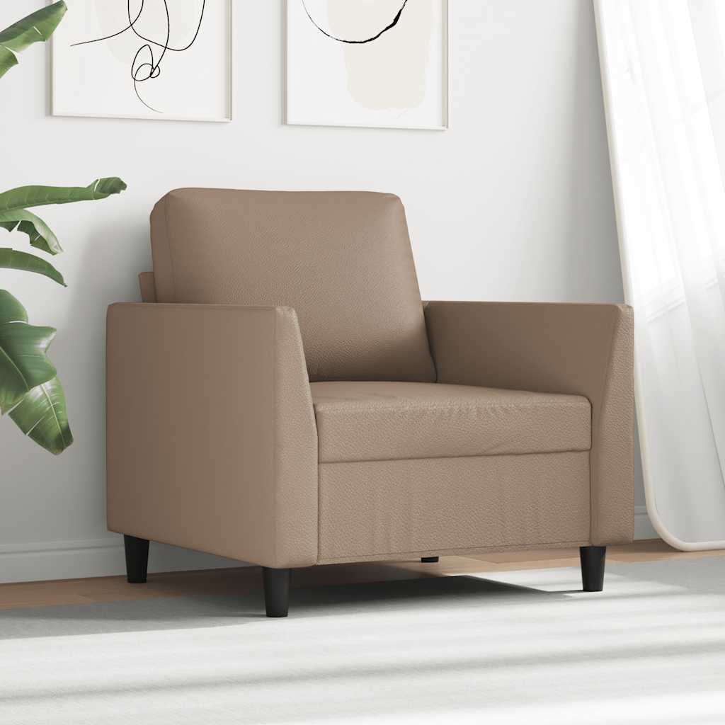 Fotelja boja cappuccina 60 cm od umjetne kože