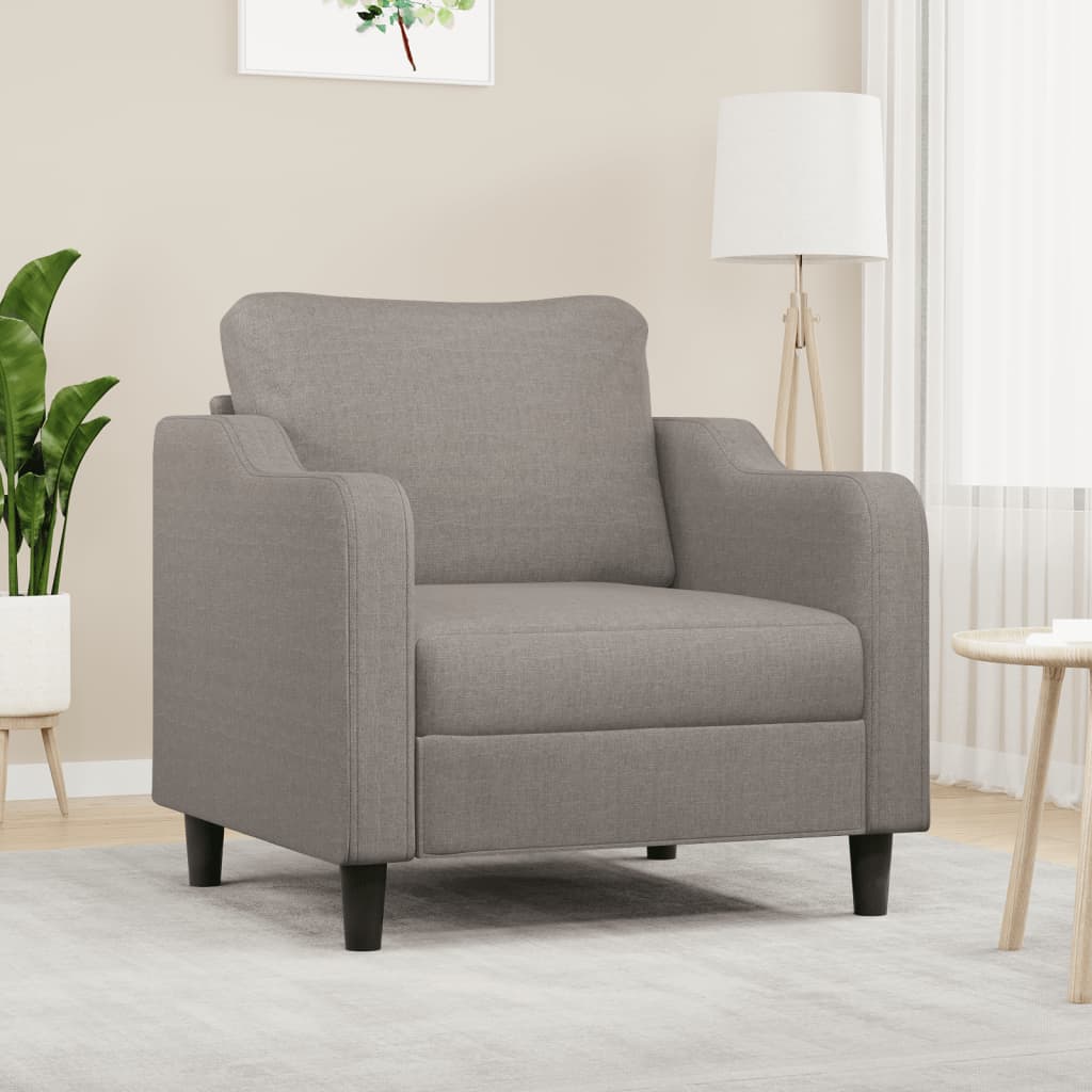 Fotelja smeđesiva 60 cm od tkanine