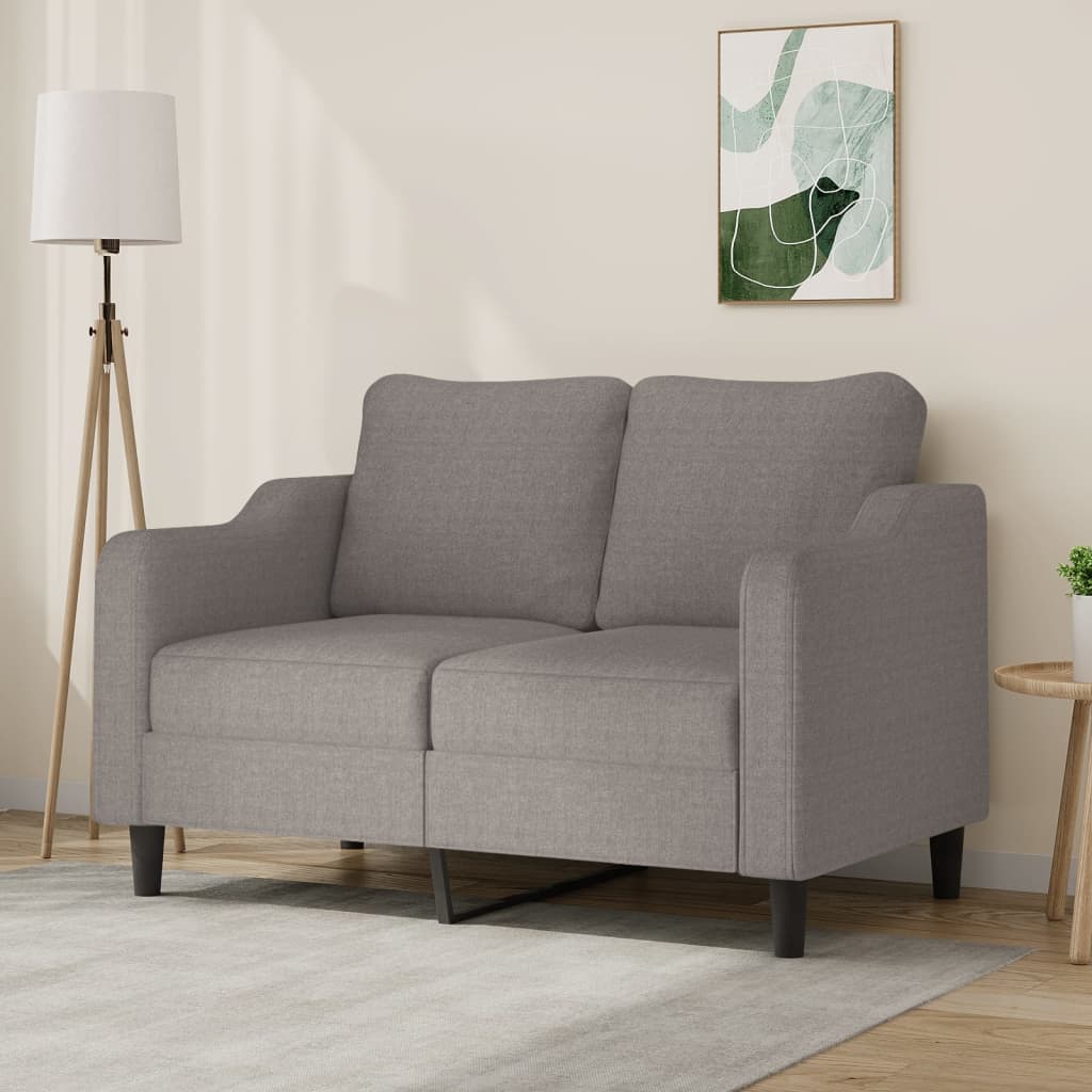 Dvosjed od tkanine smeđesivi 120 cm