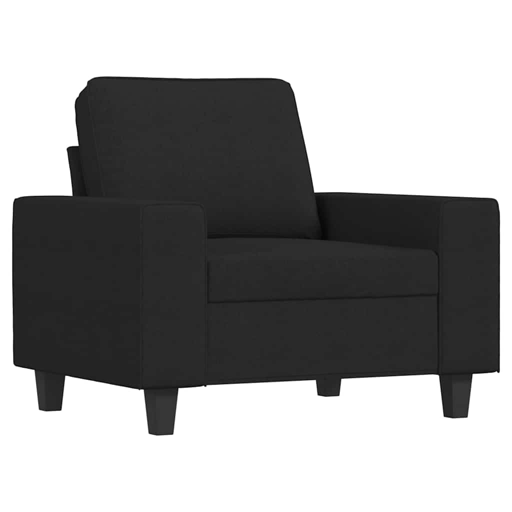 Fotelja crna 60 cm Tkanina