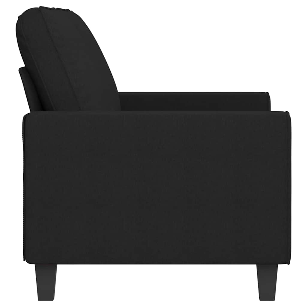 Dvosjed od tkanine crni 140 cm