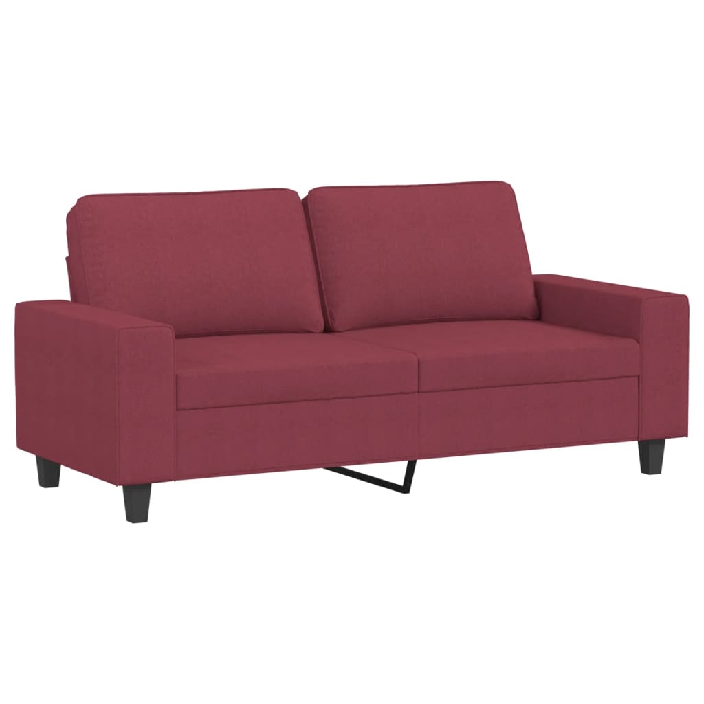 Dvosjed od tkanine crvena boja vina 140 cm