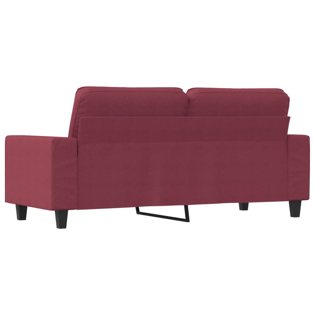 Dvosjed od tkanine crvena boja vina 140 cm