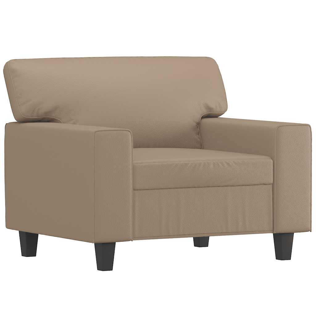 Fotelja boja cappuccina 60 cm od umjetne kože