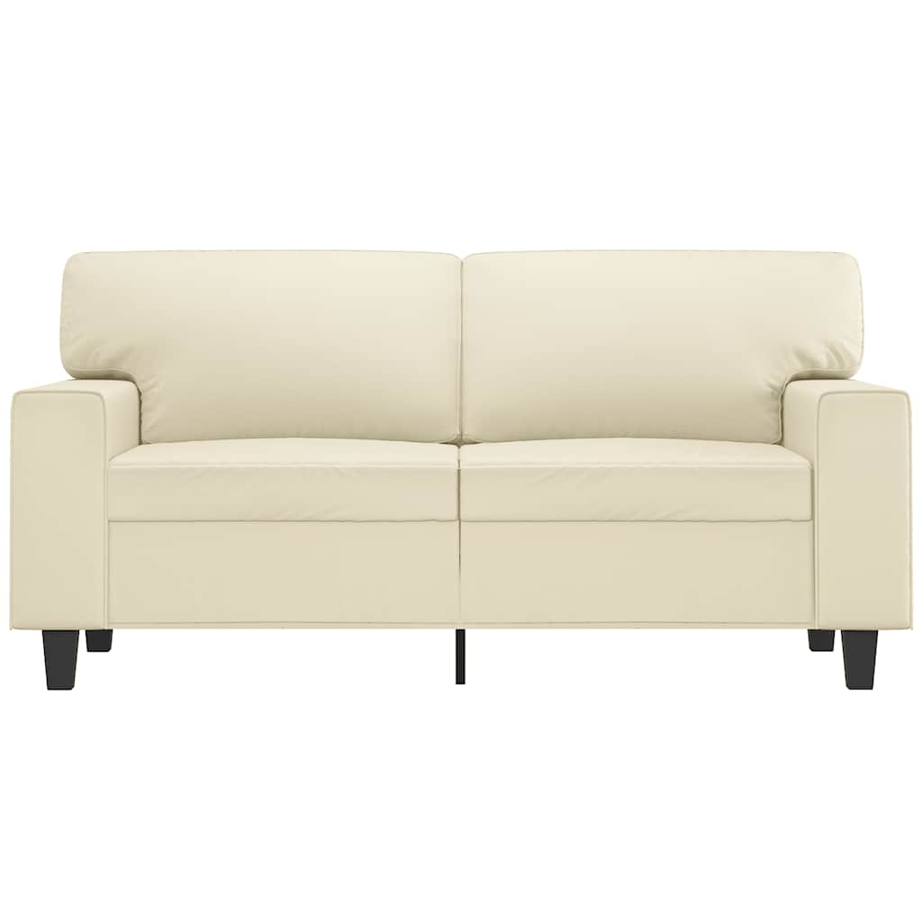 Dvosjed od tkanine krem 120 cm od umjetne kože