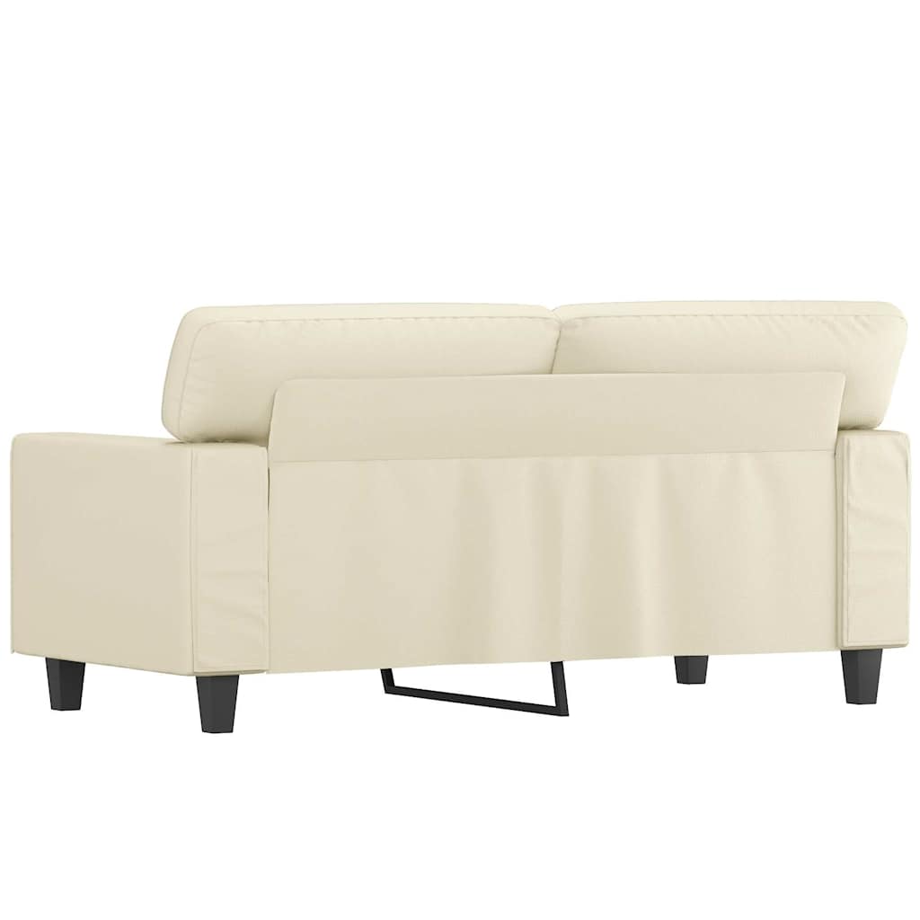 Dvosjed od tkanine krem 120 cm od umjetne kože