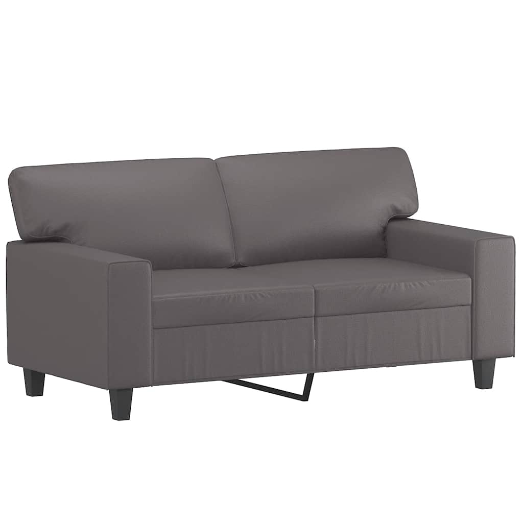 Dvosjed od tkanine siva 120 cm od umjetne kože