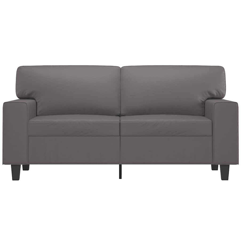 Dvosjed od tkanine siva 120 cm od umjetne kože