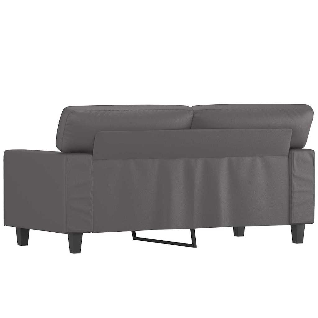 Dvosjed od tkanine siva 120 cm od umjetne kože