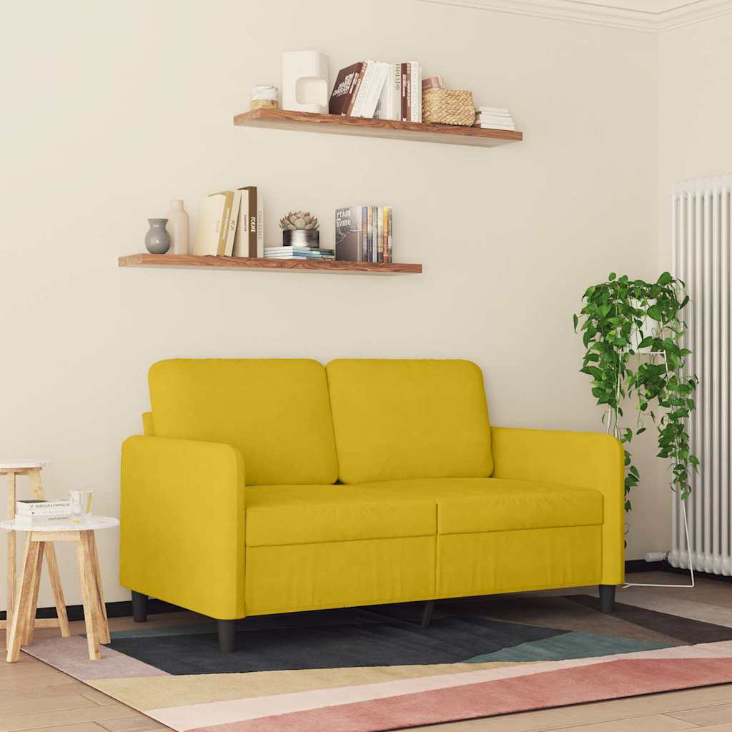 Dvosjed žuti 120 cm baršunasti