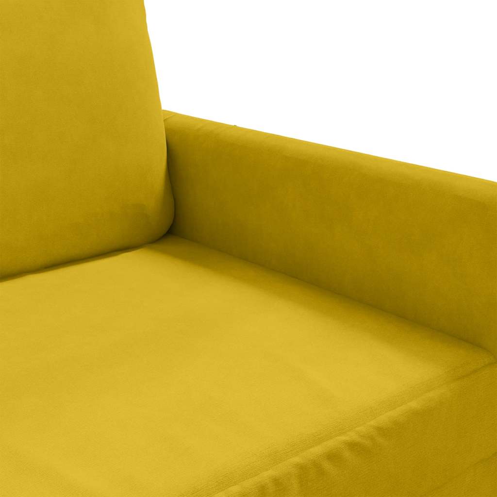Dvosjed žuti 120 cm baršunasti