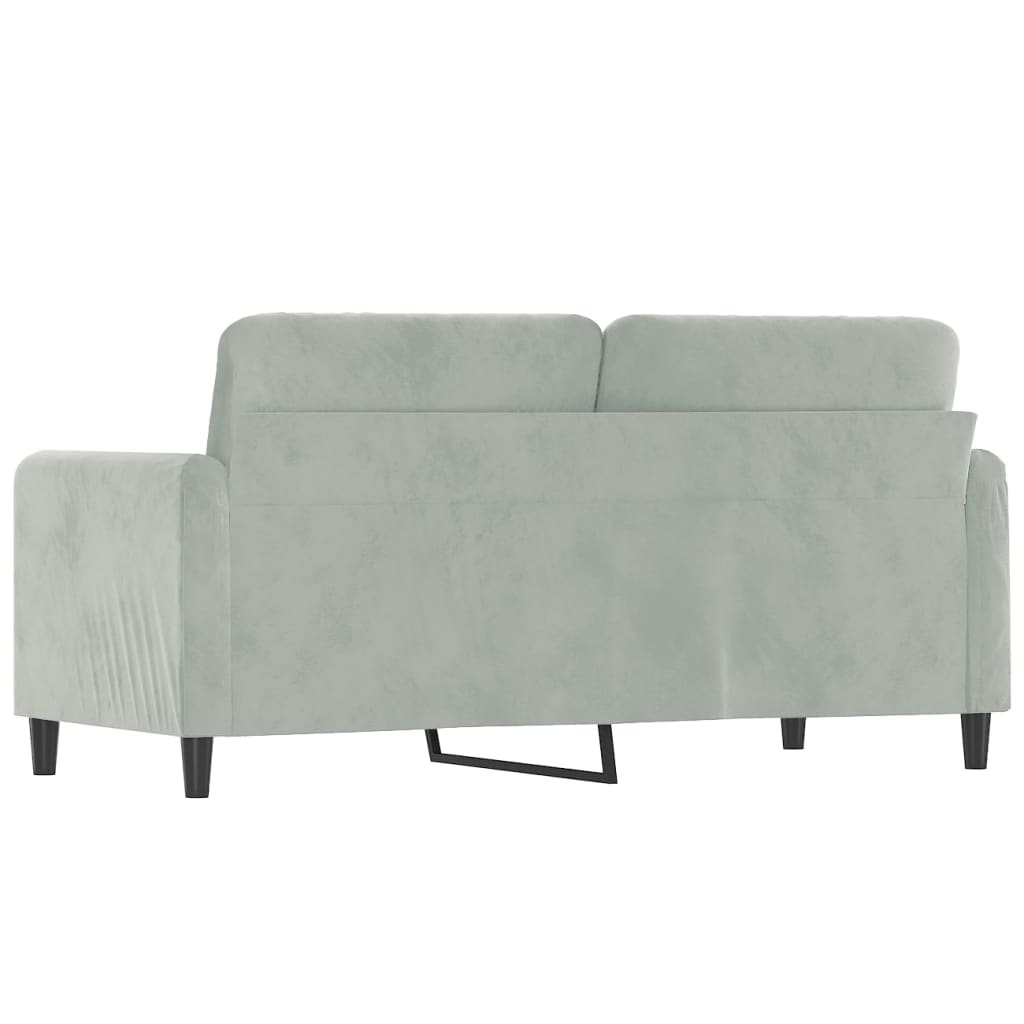 Dvosjed Svjetlosiva 140 cm baršunasti