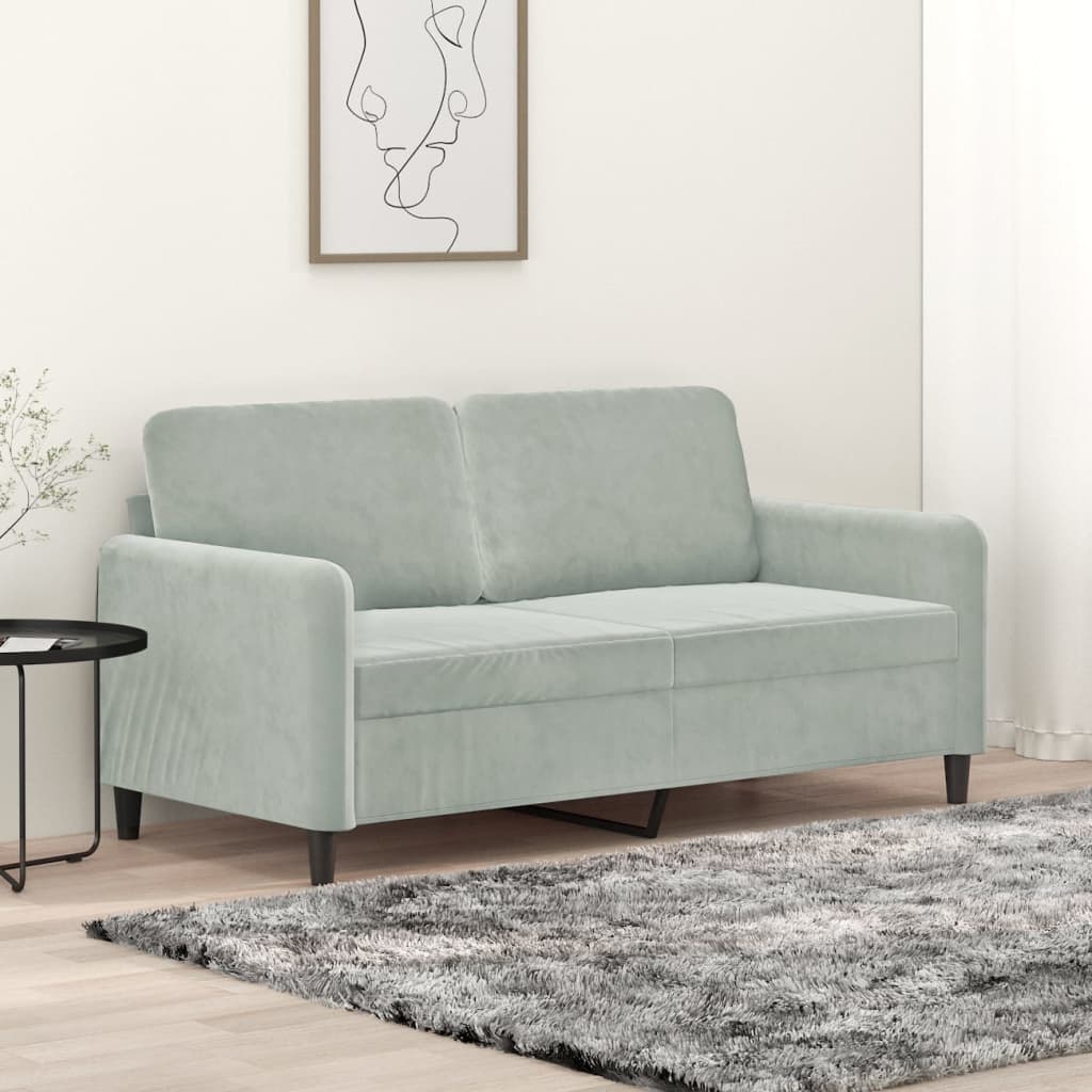 Dvosjed Svjetlosiva 140 cm baršunasti