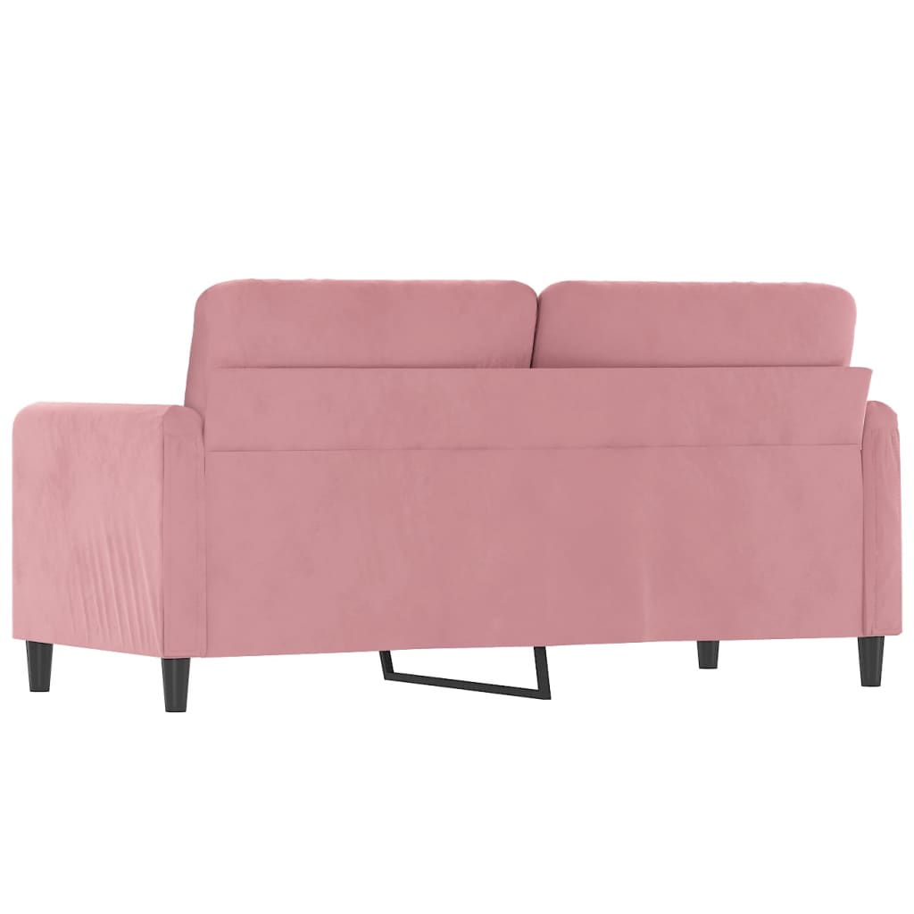 Dvosjed ružičasti 140 cm baršunasti