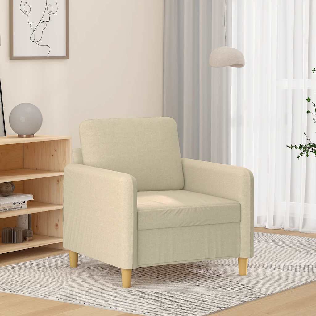 Fotelja krem 60 cm Tkanina