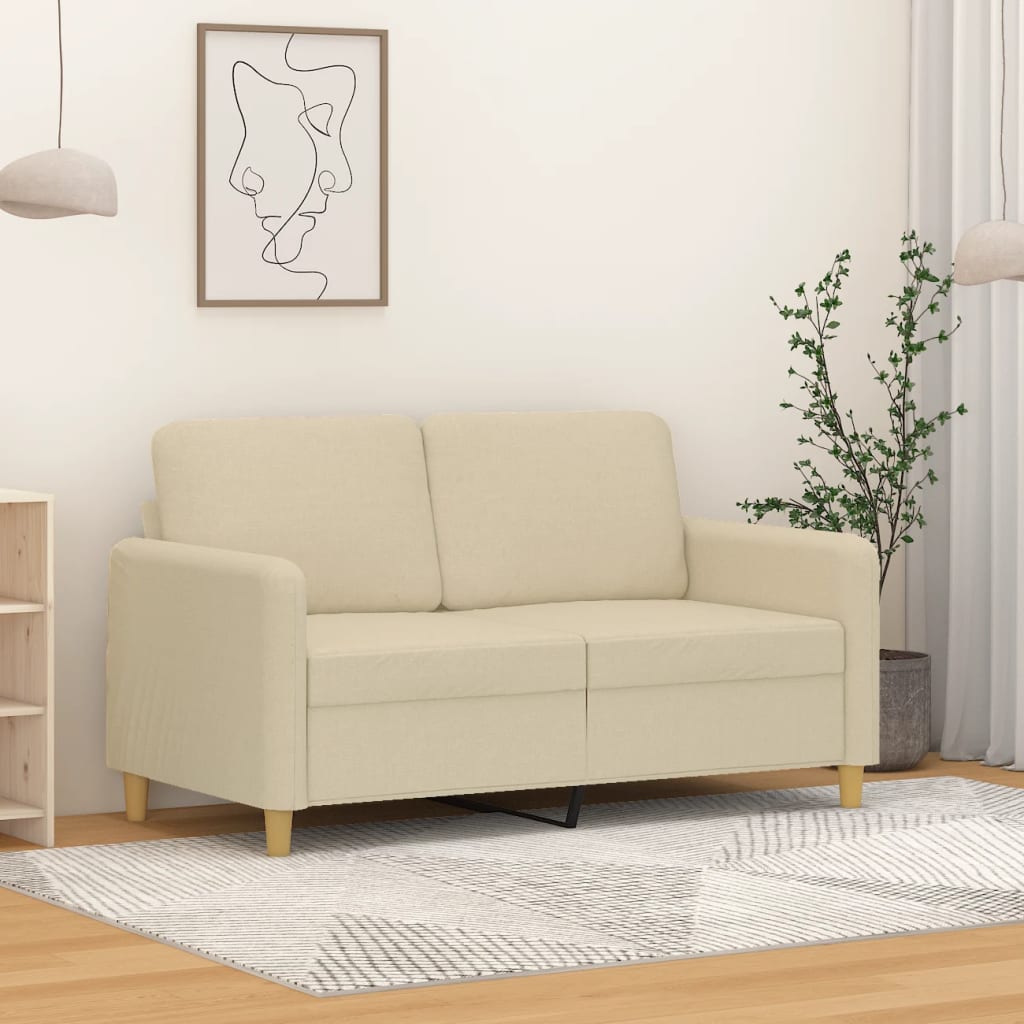 Dvosjed od tkanine krem 120 cm