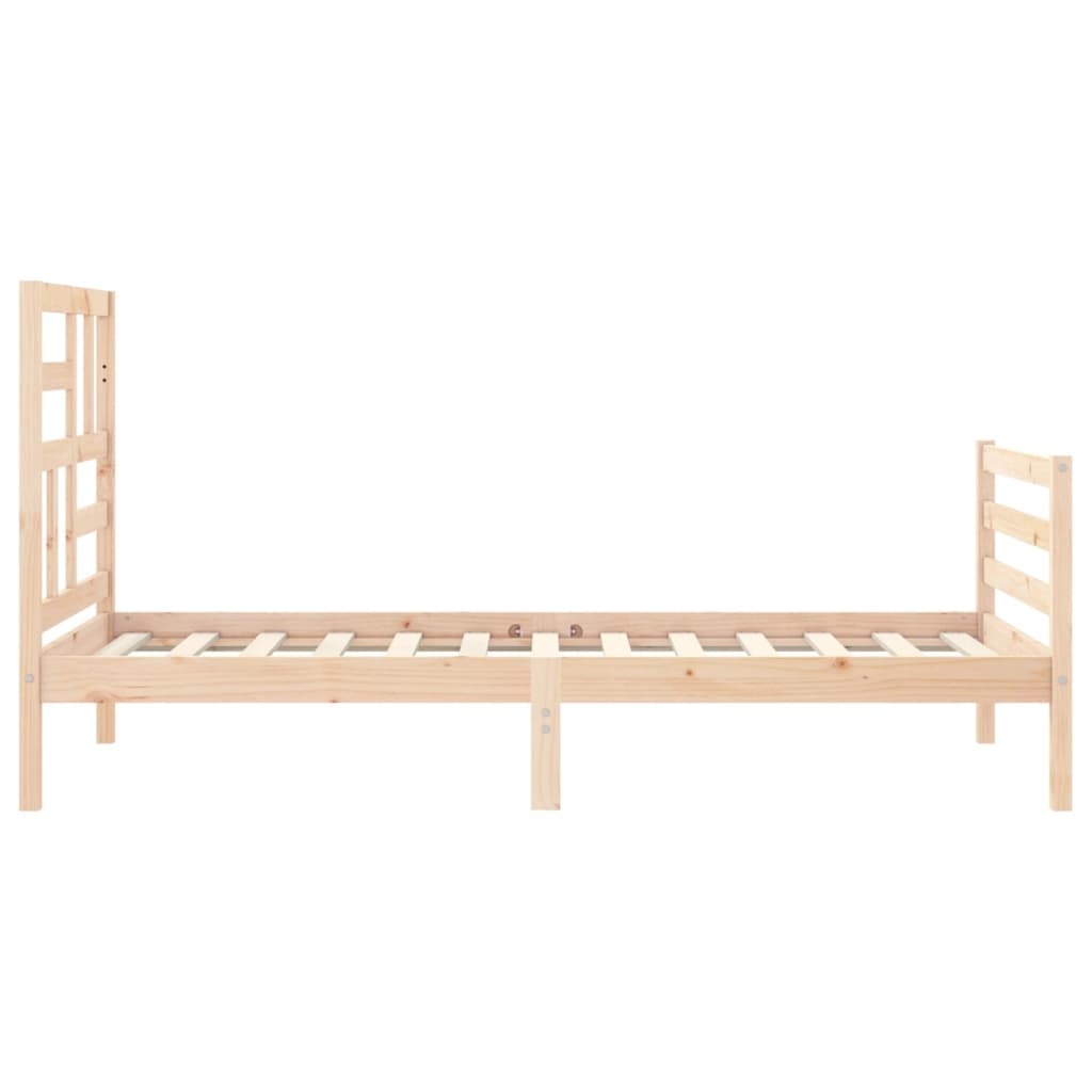 Okvir za krevet s uzglavljem 100x200 cm od masivnog drva